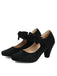 Pumps mit Schleife und Blockabsatz