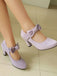 Pumps mit Schleife und Blockabsatz