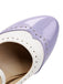 Leder-Schuhe mit Farbblock und Patent