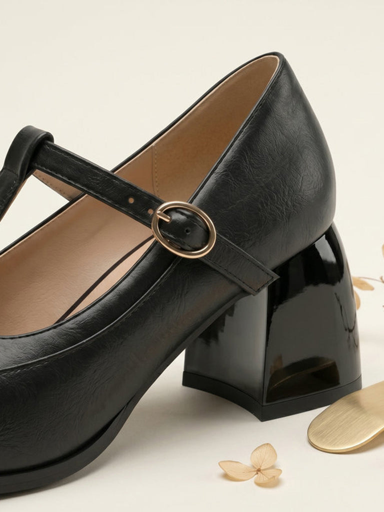 Schuhe mit Mary Jane und T-Riemchen