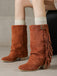 Vintage Boots mit Fransen und Mid