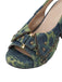 Plateau-Slingback-Sandalen aus Batik-Denim mit Sternnieten