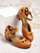 Vintage Spangenschuhe mit Cut-outs und niedrigem Blockabsatz