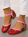 Vintage Spangenschuhe mit Cut-outs und niedrigem Blockabsatz