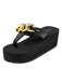 Metallkette Keil Flip Flop Hausschuhe