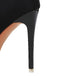 Schwarz Strasssteinen Satin Spitzer Stiletto-Absatz