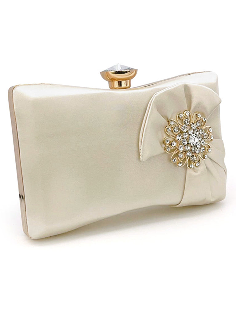 Retro Satin Diamant Abendhandtasche