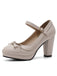 Retro Spitze Schuhe Leder Mary Jane Schuhe