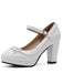 Retro Spitze Schuhe Leder Mary Jane Schuhe