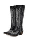 Spitz Bestickt Cowboy Knee-High Stiefel