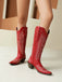 Spitz Bestickt Cowboy Knee-High Stiefel