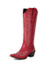 Spitz Bestickt Cowboy Knee-High Stiefel