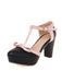 PU Leder Bogen T-Träger High Heels