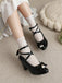 Lackleder Bogen Lolita High Heels