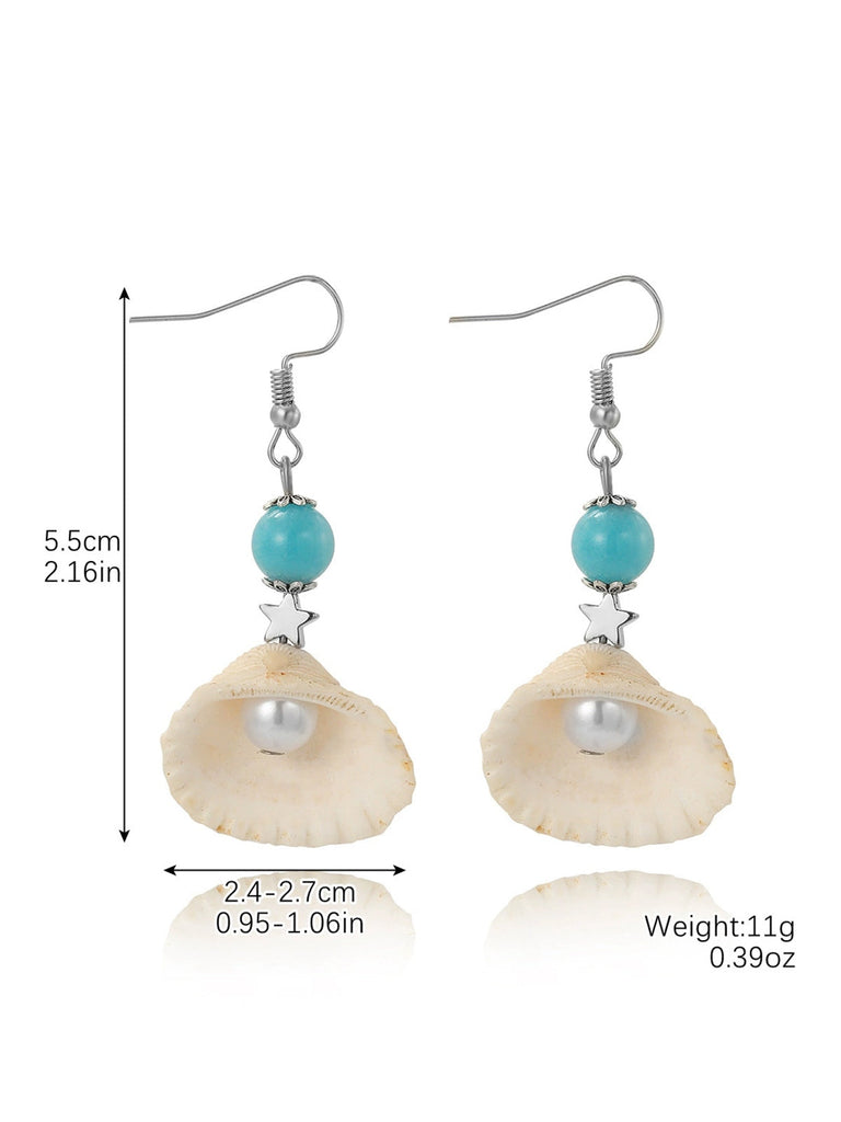 Perle Meerjungfrauen Tail SeaHülse Ohrhänger