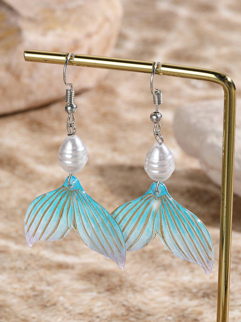 Perle Meerjungfrauen Tail SeaHülse Ohrhänger