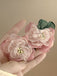 Rosa Vintage 3D-Blumen Ohrringe