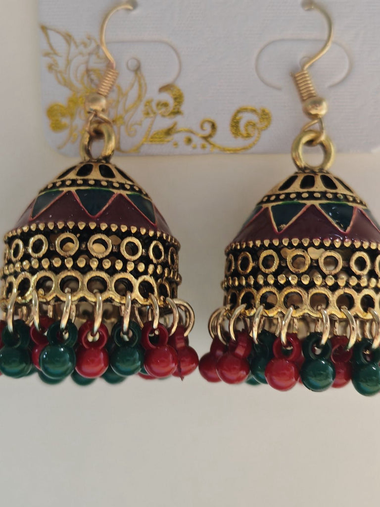 Mehrfarbig Vintage Bohemien Beading Ohrringe