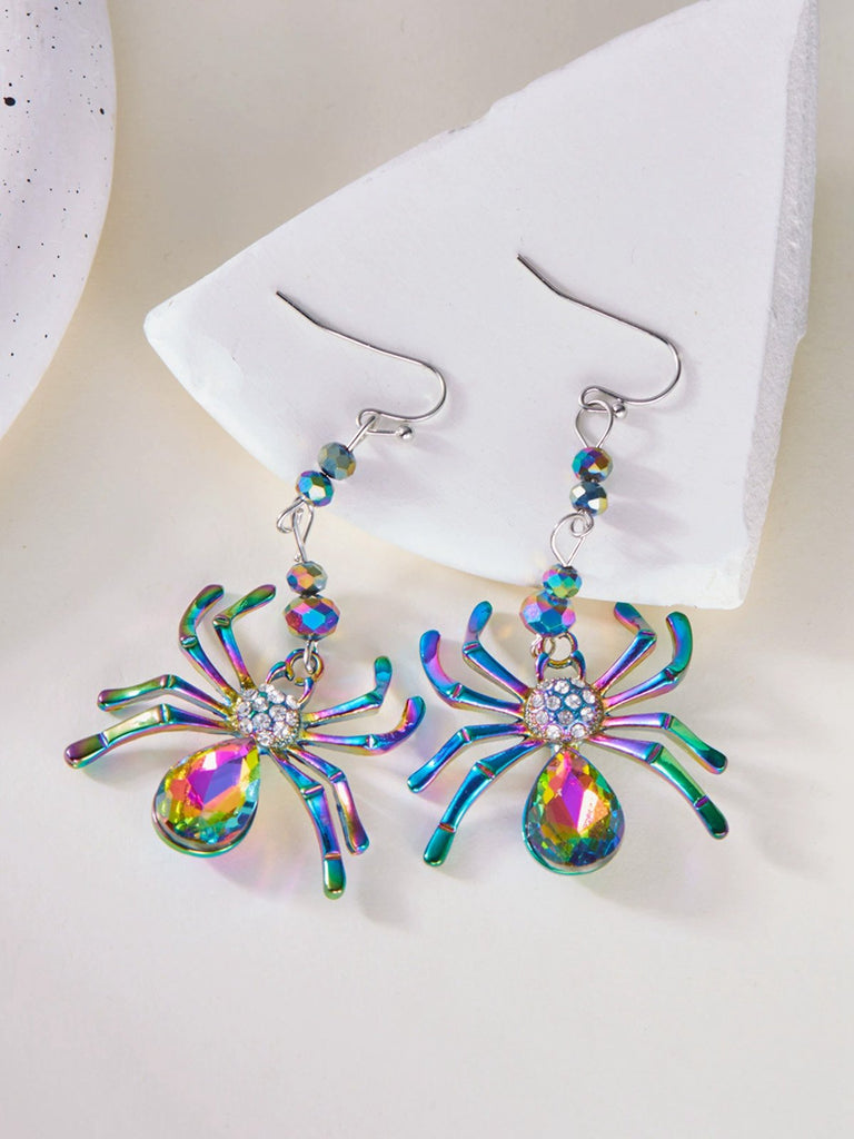 Halloween Bunt Spinne Ohrringe