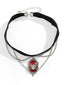 Gothic Spinne Rot Edelstein Anhänger Kette Choker Halskette