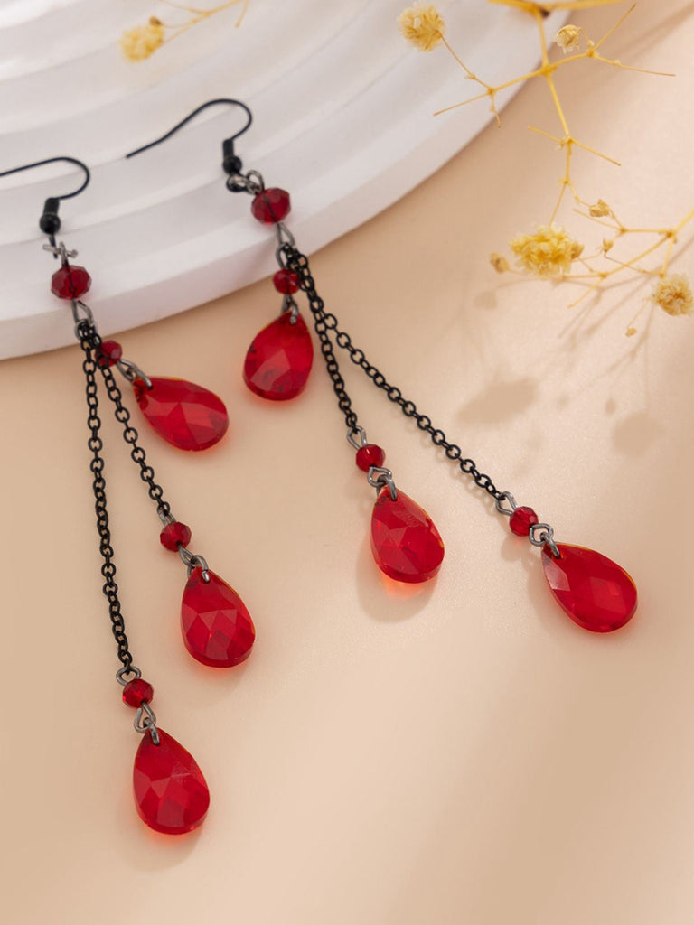 Gothic Wassertropfen Anhänger Ohrringe