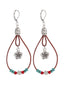 Bohemian Vintage Ohrringe mit Blumen und Perlen