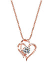 Goldene Vintage Halskette mit Herz und Double