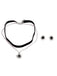 Vintage Choker-Set mit Edelweiss-Anhaenger und Ohrringen
