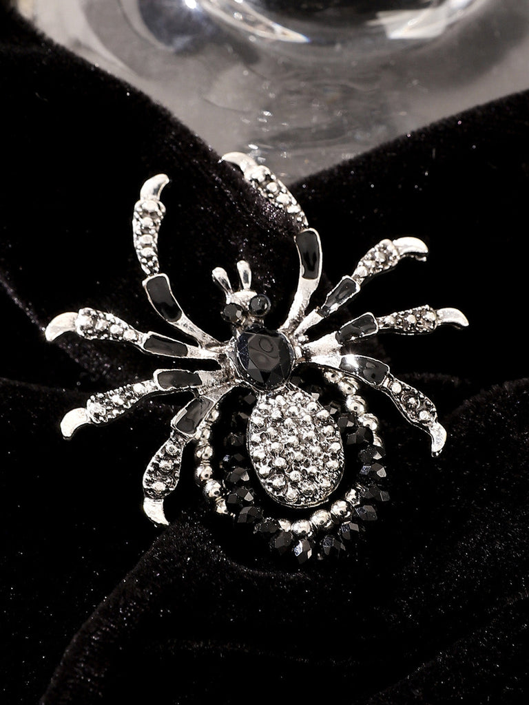 Gothic Schmuck mit Spider und Charm in Silber & Schwarz