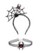 Gothic Halloween-Set aus Spinnennetz-Haarreif und Mesh-Choker