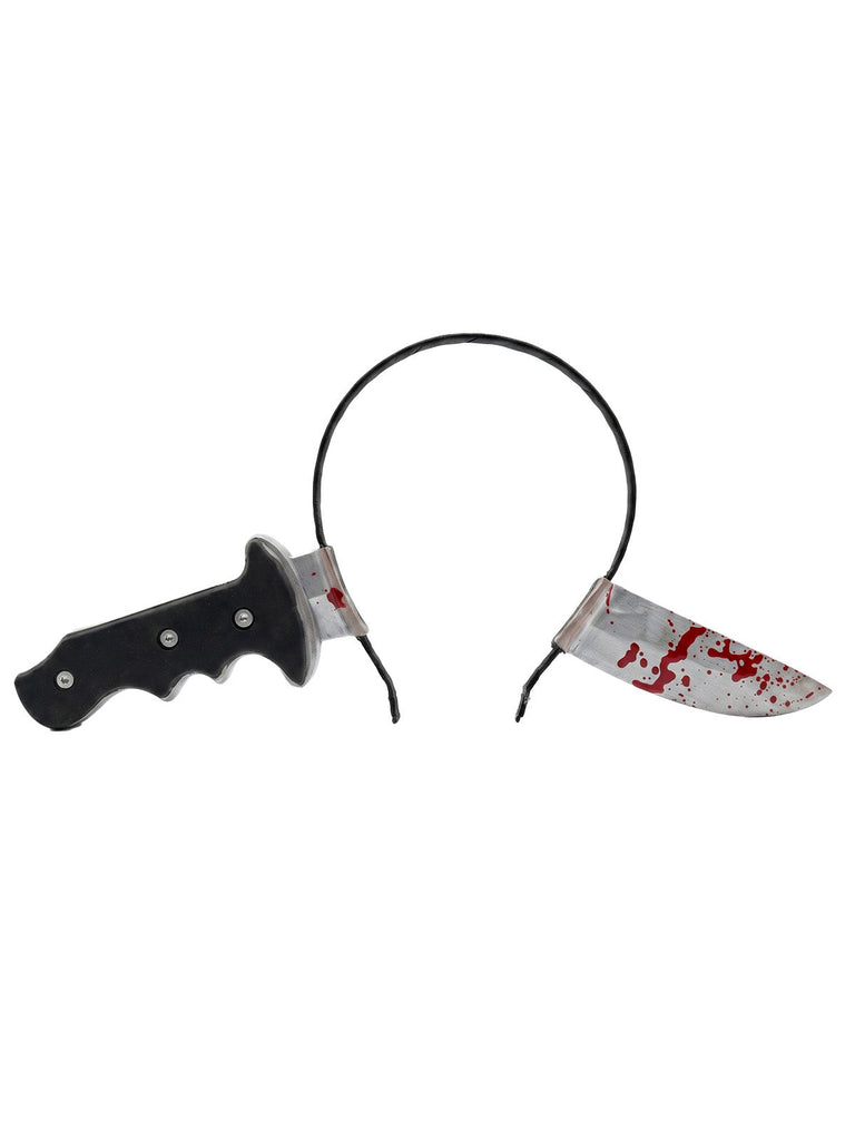 Halloween Haarreif mit blutigem Messer