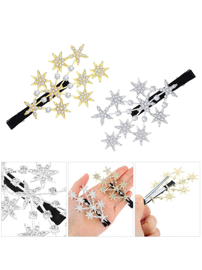 20er Haarspange mit Stern und Strass