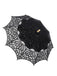 Grüner Spitzen-Sonnenschirm mit Blumen und Cut-out