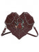 Gothic Fledermaus-Schultertasche mit Strassspinne und Spinnennetz