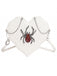 Gothic Fledermaus-Schultertasche mit Strassspinne und Spinnennetz
