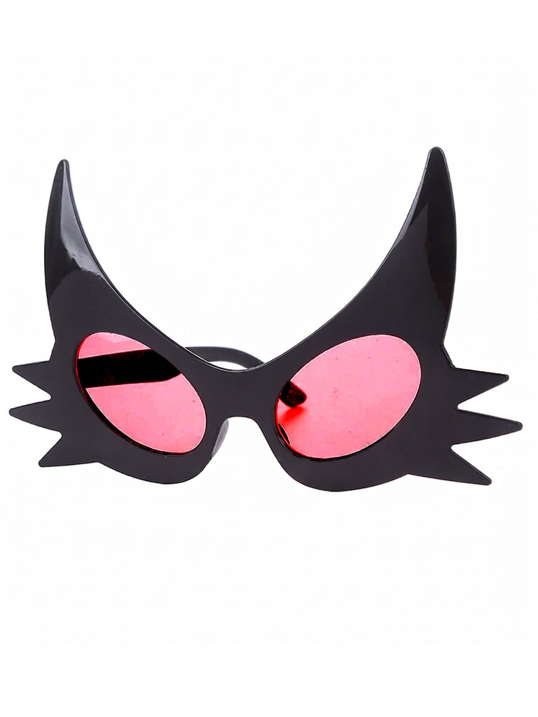 Schwarze Catwoman Halloween-Cosplay-Brille