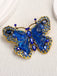 Vintage Schmetterlingsbrosche mit Strass