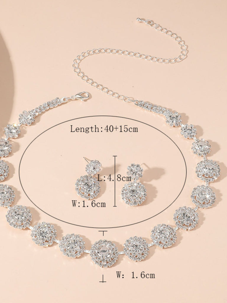 Vintage Diamant Halsketten Ohrringe Set