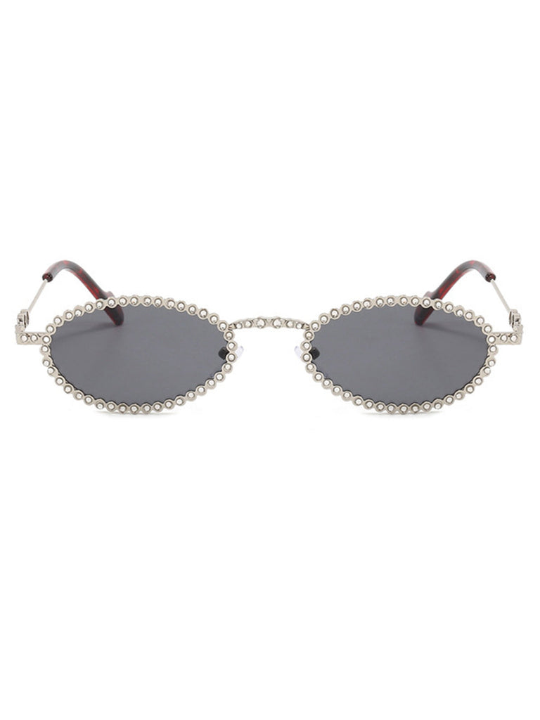 Vintage Diamant Ovaler Rahmen Sonnenbrille