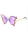 Vintage Farbverlauf Schmetterling Strass Sonnenbrille