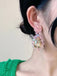 Harz gespleißter Kristalltropfen Ohrringe