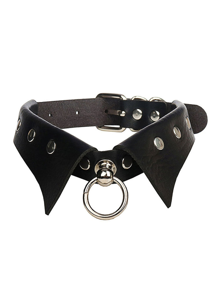 Halloween Gothic-Halsband aus Kunstleder