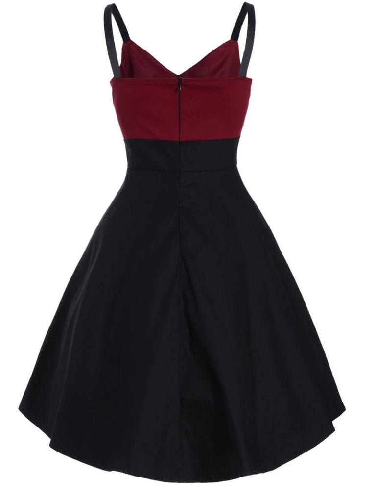 1950er Patchwork Taste Swing Kleid