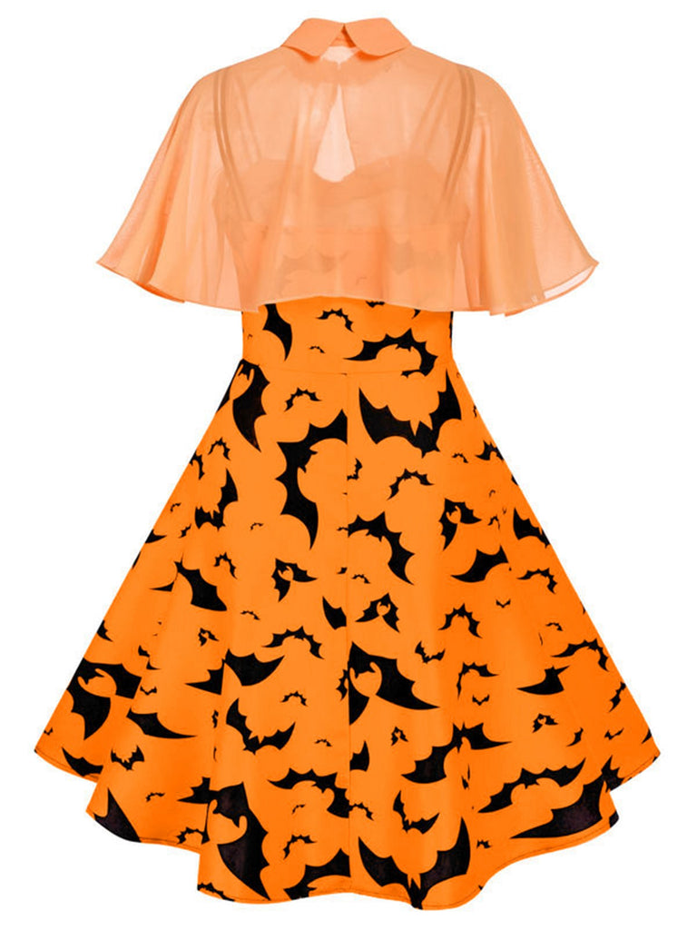 HALLOWEEN ORANGE SWING KLEID