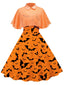 HALLOWEEN ORANGE SWING KLEID