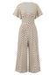 [Vorverkauf] Beige 1930er Samt Vintage Jumpsuit