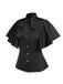 2PCS SCHWARZE EINFACHE BLUSE & STRÄGERROCK