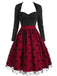 1950er Mesh Patchwork Vintage Kleid