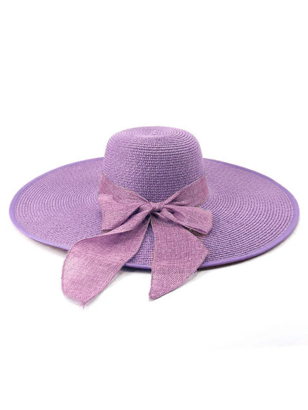 VINTAGE BOW STROHHUT