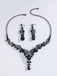 2PCS Rhinestone Halskette & Ohrringe Set